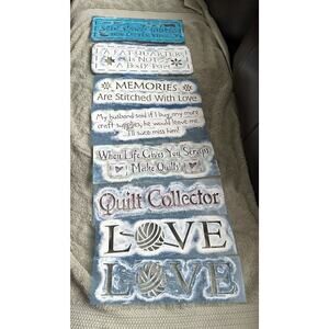 8 Used Reusable Mylar Stencil For Painting Signs Decor Crafts Quilting Knitting